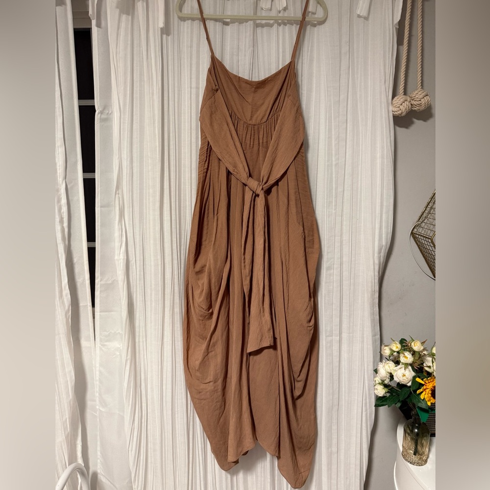 Elegant Tan Women's Dress